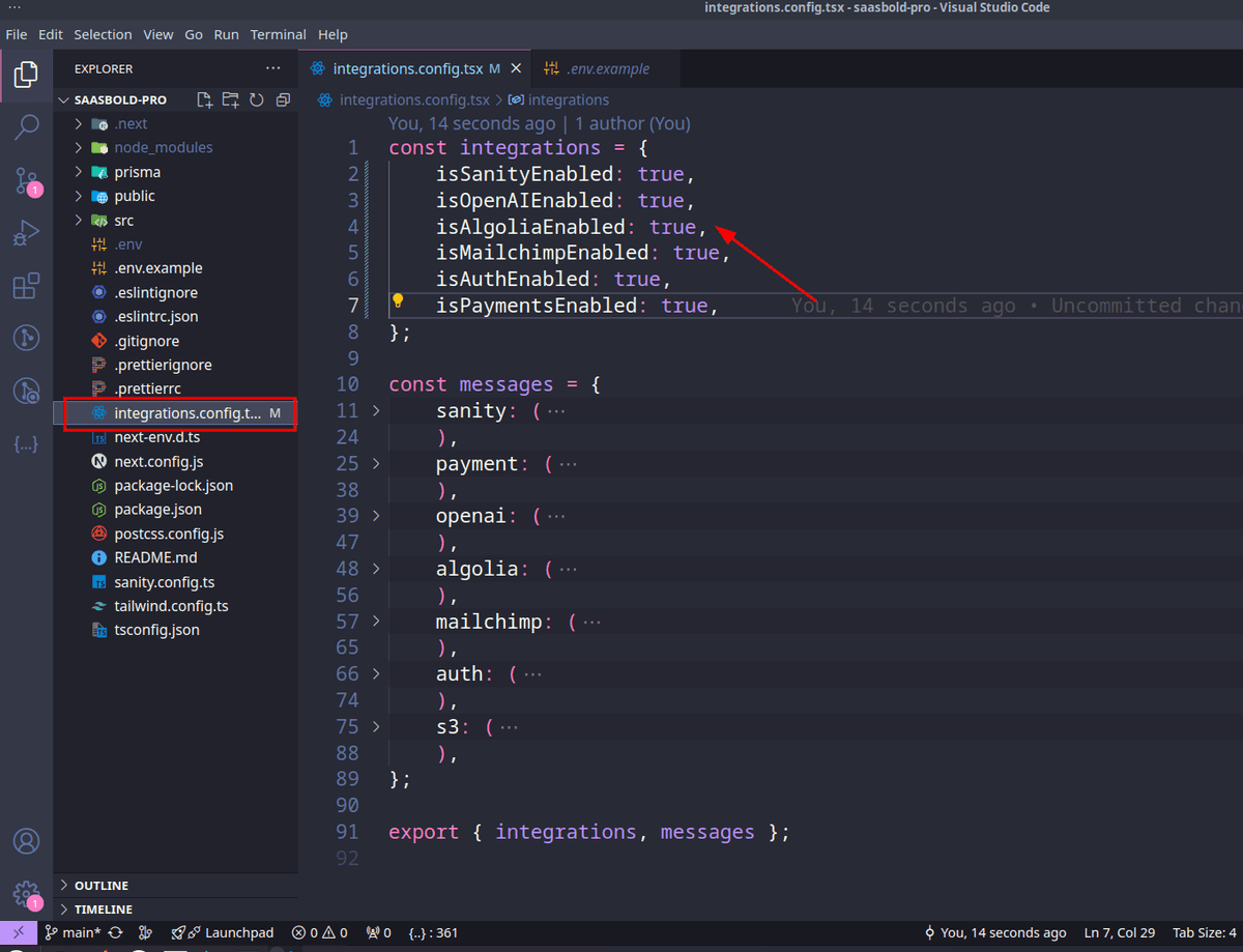 Integrations config file overview