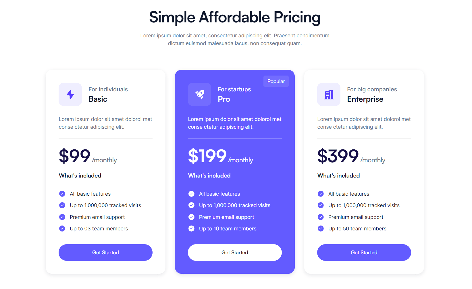 Pricing Component