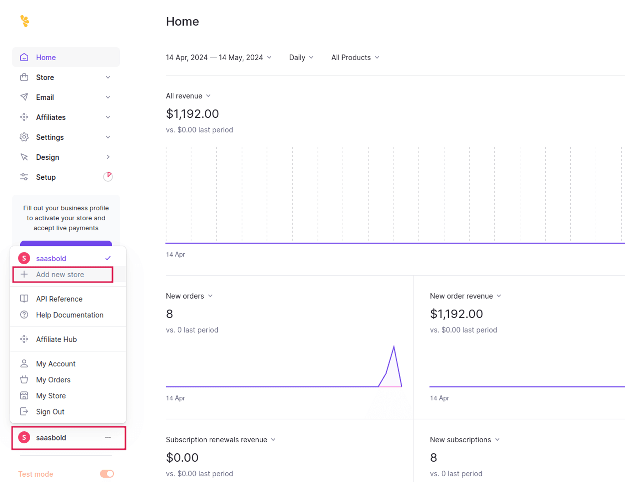 LemonSqueezy Dashboard