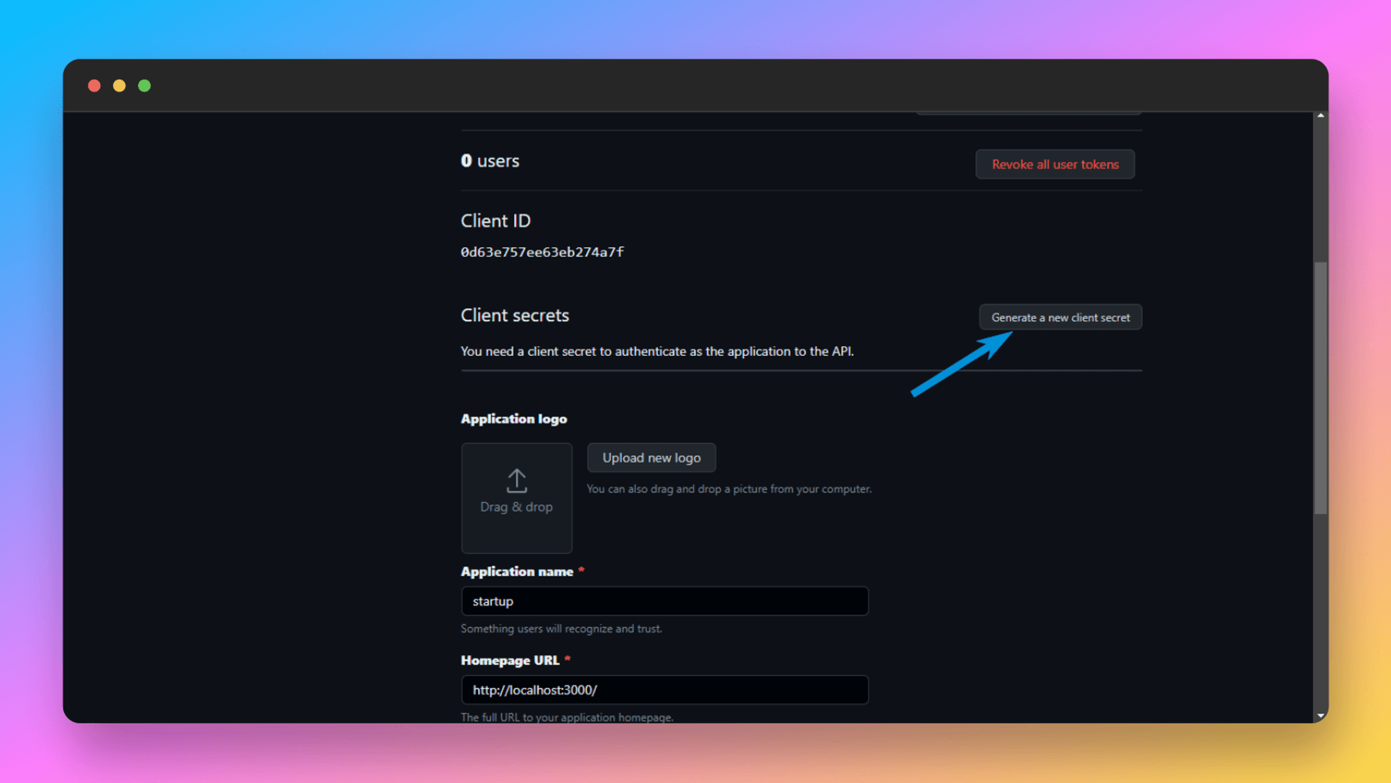 Generate Client Secret